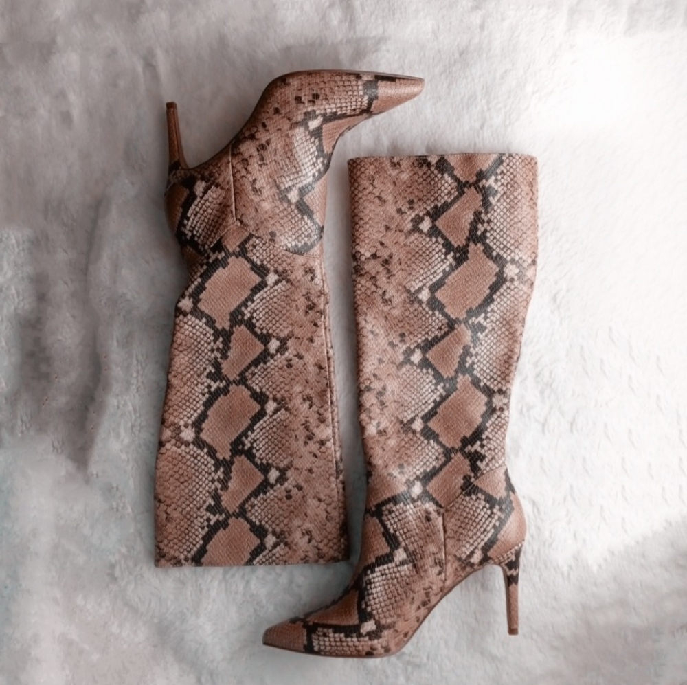 Steve Madden Kinga Snakeprint Boots